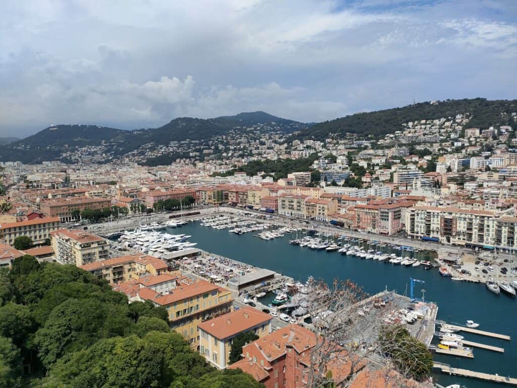 View of Port de Nice in French Riviera